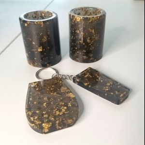 Resin shot glass with 1 key chain